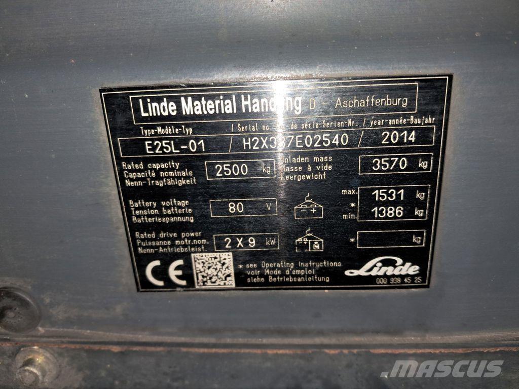 Linde E25L-01 Stivuitor electric