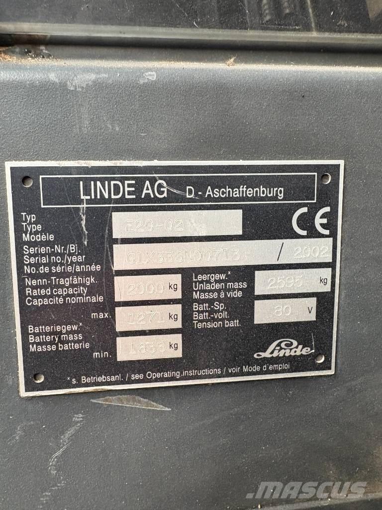Linde E 20 P-02 Stivuitor electric