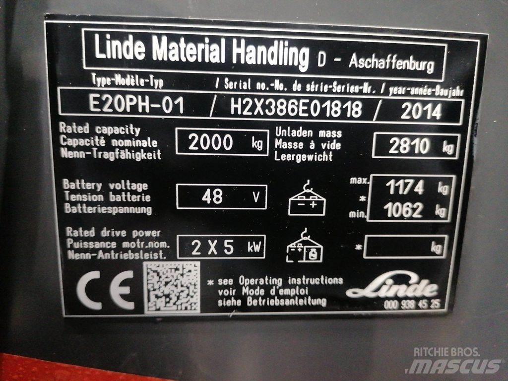 Linde E20PH-01 Stivuitor electric