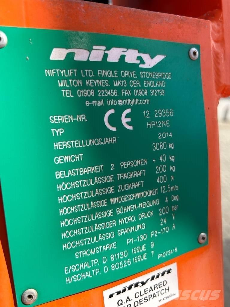 Niftylift HR 12 N E Nacele cu brat articulat