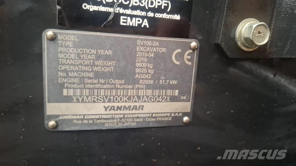 Yanmar SV 100-2A Excavatoare 7t - 12t