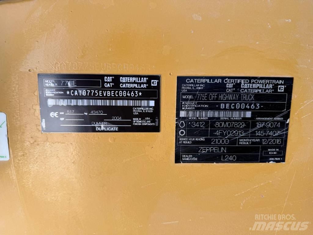 CAT 775 E Camioane cu basculante rigide