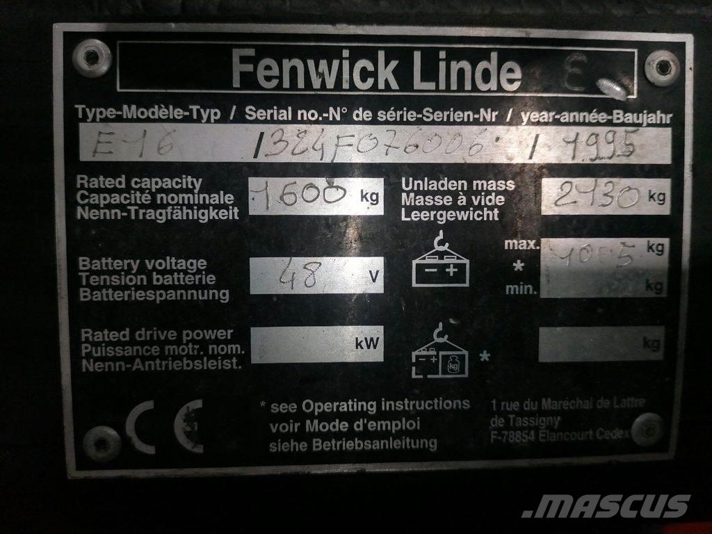 Linde E16 Stivuitor electric