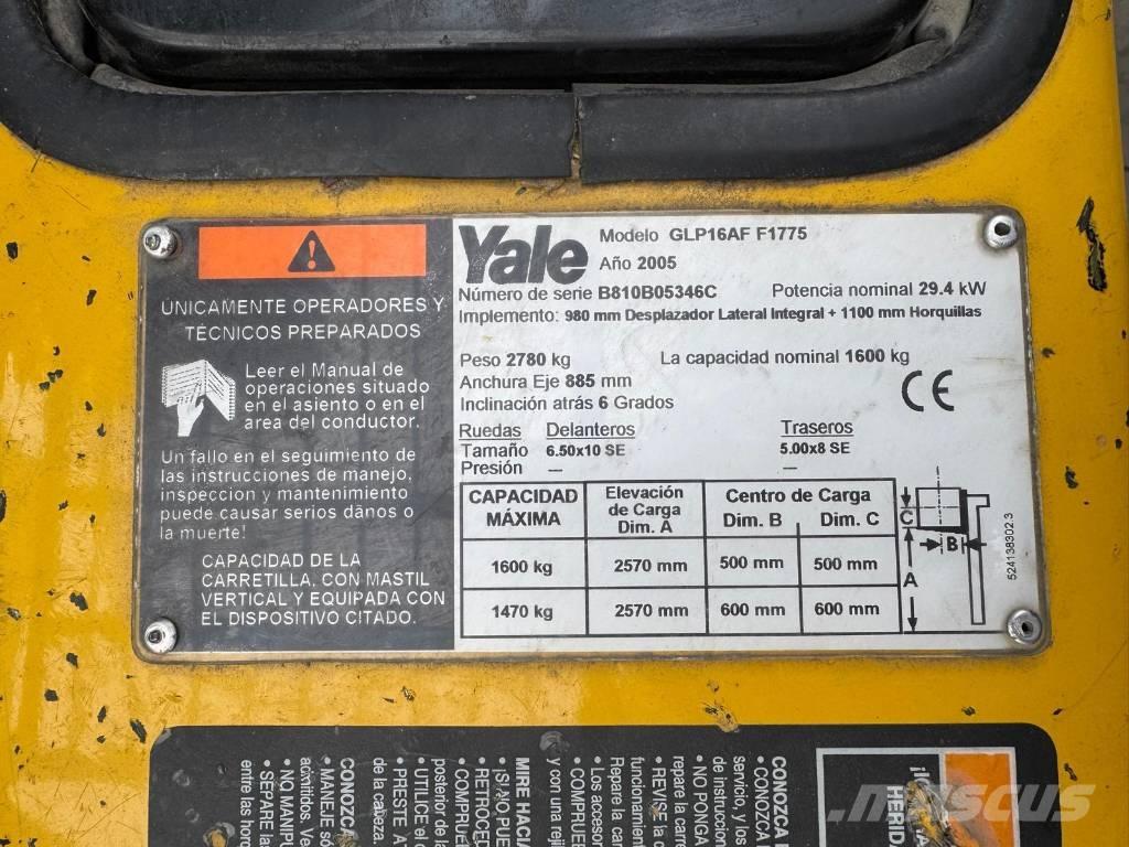 Yale GLP 16 AF F1775 Stivuitor GPL