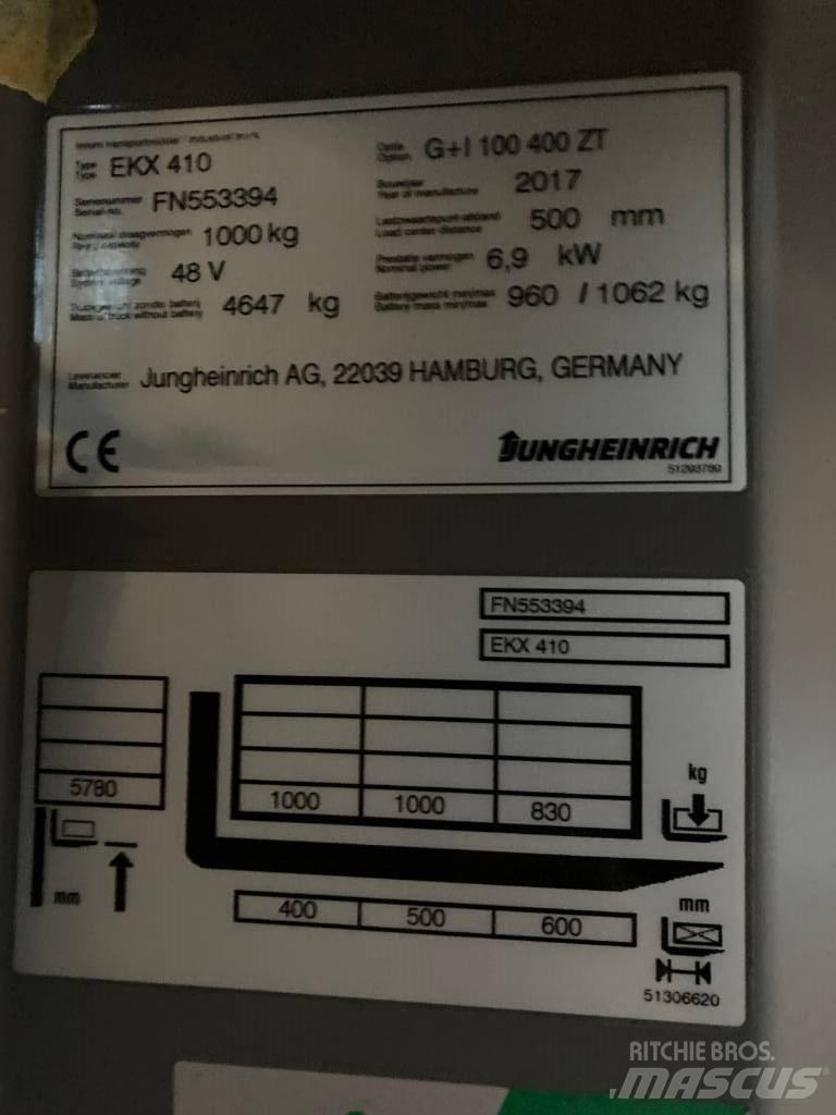 Jungheinrich EKX410 Stivuitoare pentru culoare inguste