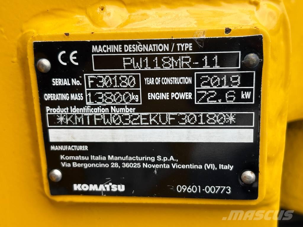 Komatsu PW118-11 Excavatoare cu roti