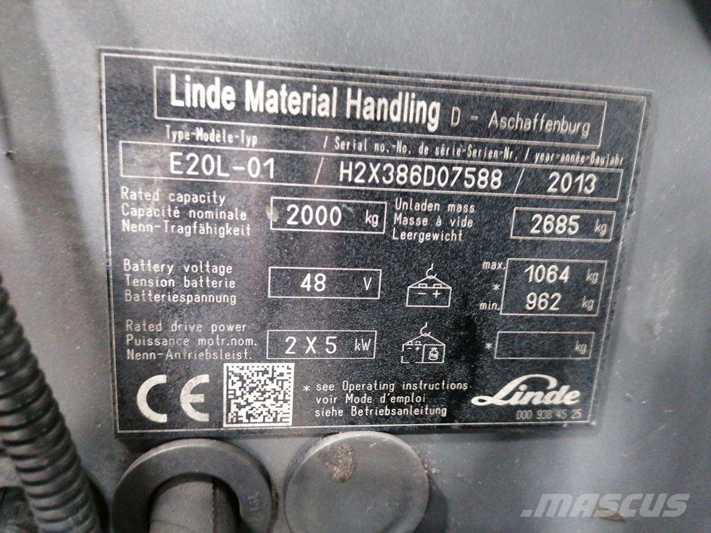 Linde E20L-01 Stivuitor electric