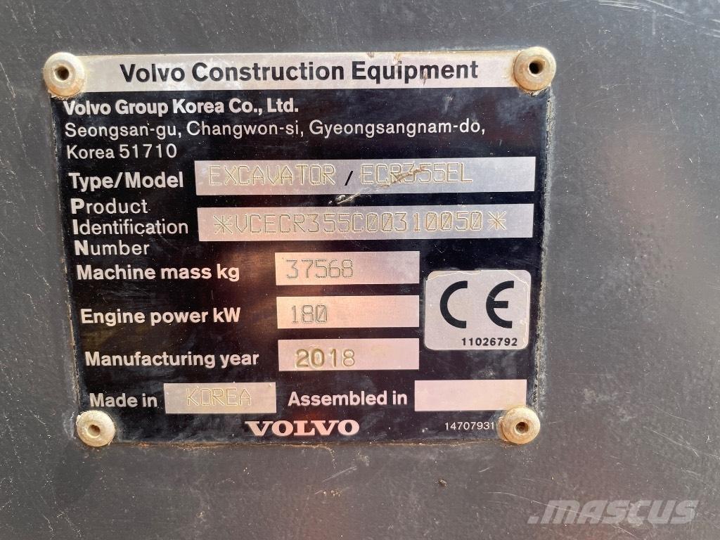 Volvo ECR 355 EL Excavatoare pe șenile
