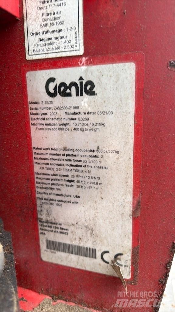 Genie Z 45 Nacele cu brat articulat