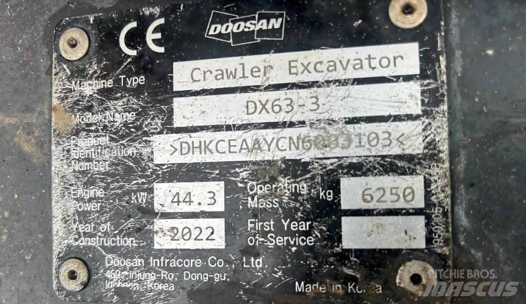 Doosan DX 63-3 Excavatoare pe șenile
