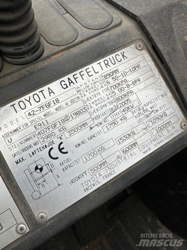 Toyota FG18 Stivuitor GPL