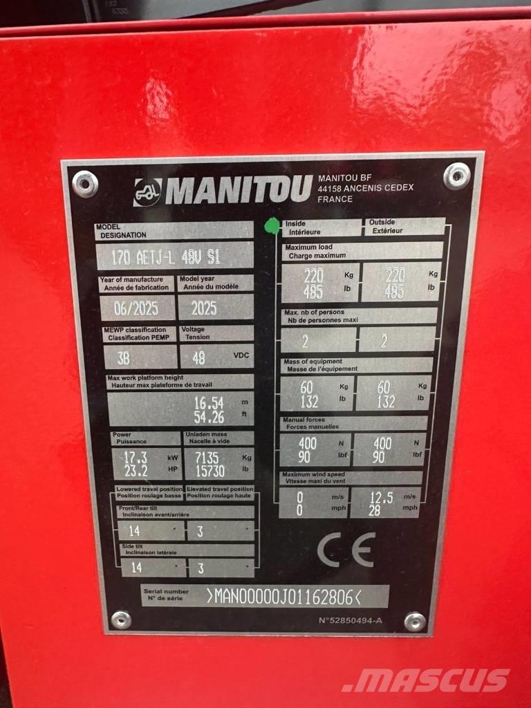 Manitou 170 AETJ Nacele cu brat articulat