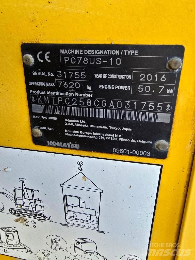 Komatsu Pc 78us-10 Excavatoare 7t - 12t