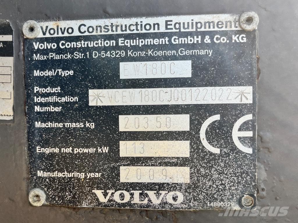 Volvo EW 180 C Excavatoare cu roti