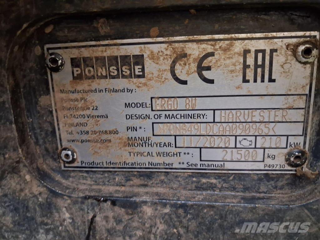 Ponsse Ergo 8W Combine forestiere