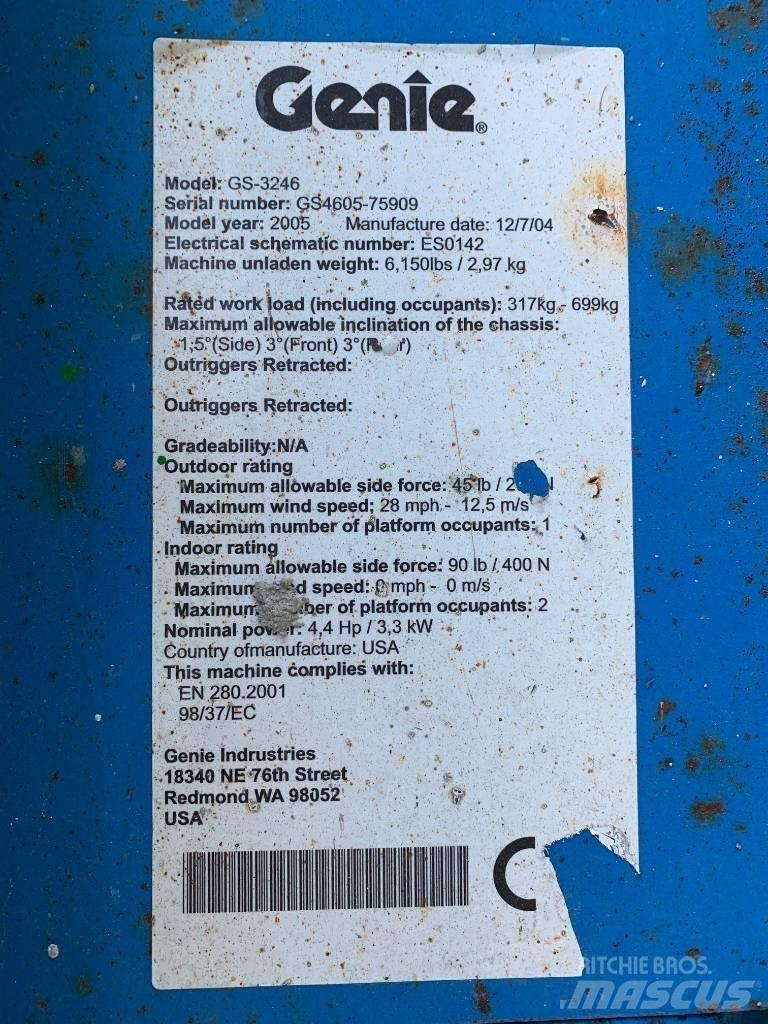 Genie GS 3246 Platforme foarfeca
