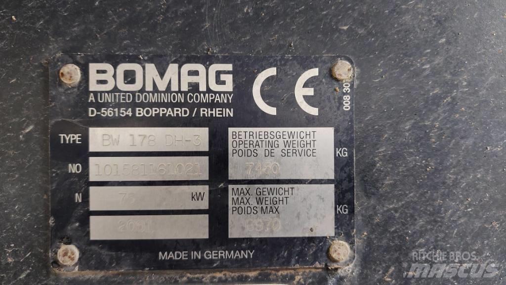 Bomag BW 178 D H-3 Cilindri compactori dubli