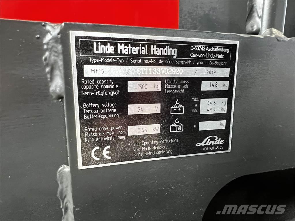 Linde MT15 Transpaleta manuala