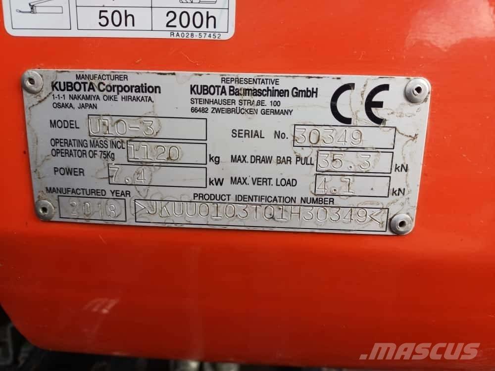 Kubota U 10-3 Mini excavatoare < 7t