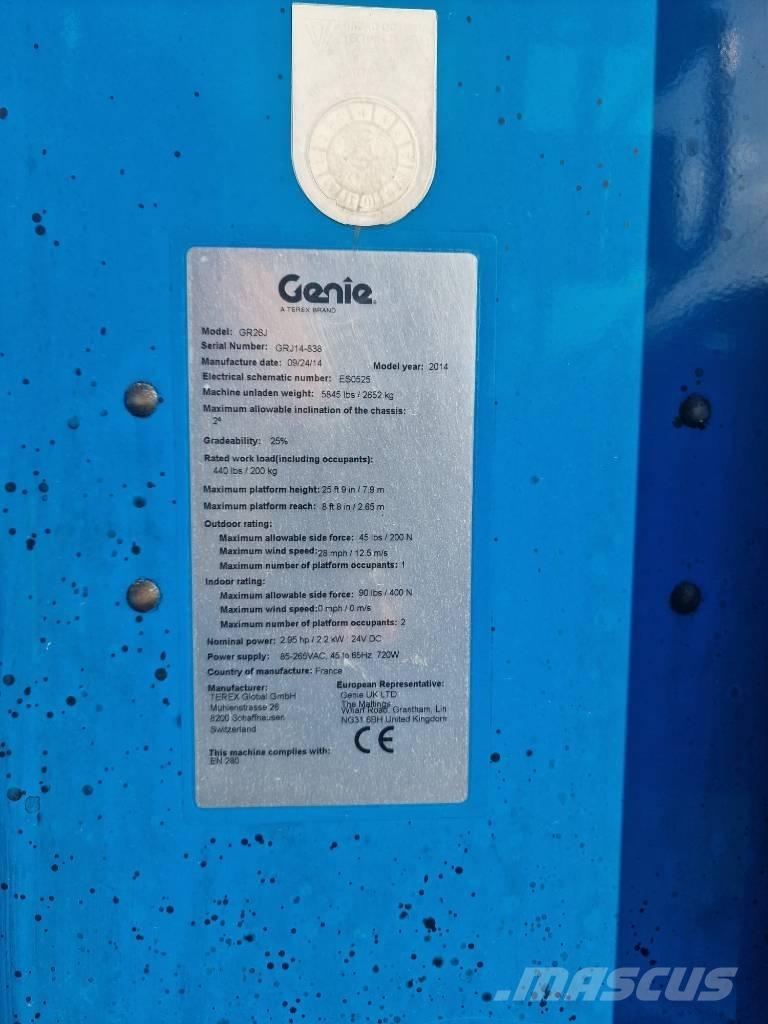 Genie GR 26 J Ascensoare verticale catarg