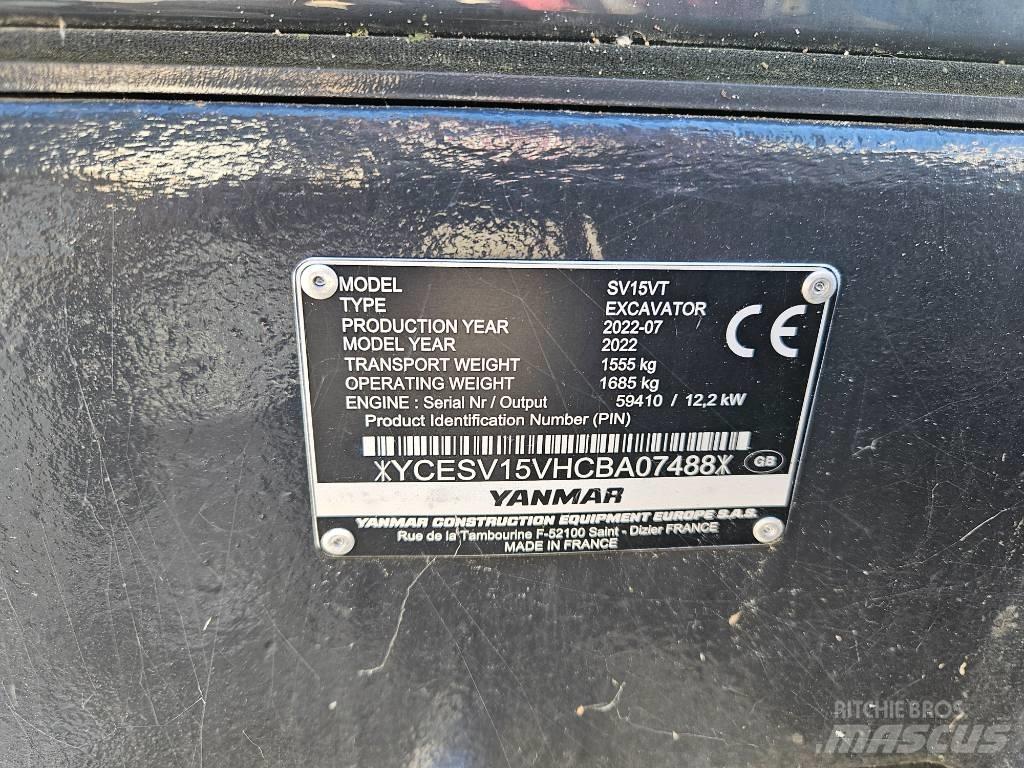 Yanmar SV 15 VT Mini excavatoare < 7t