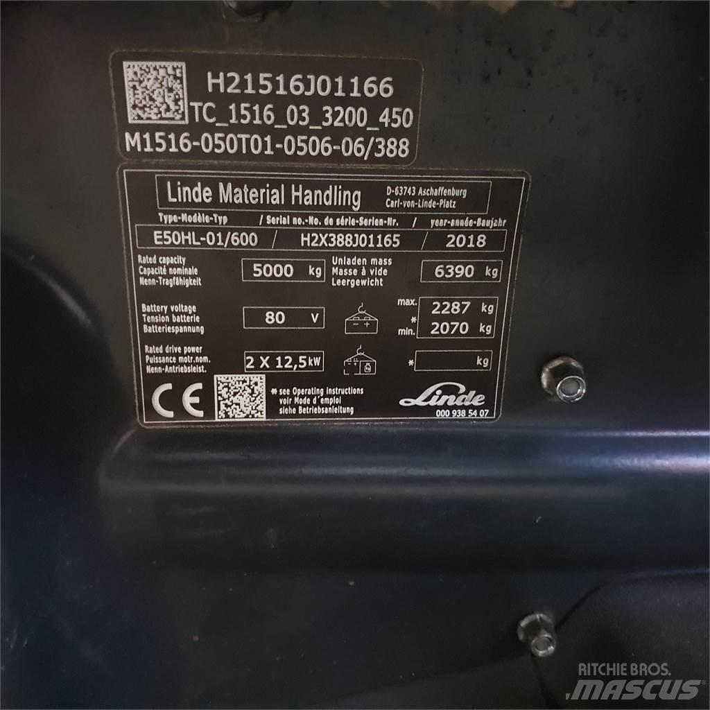 Linde E50/600HL Stivuitor electric