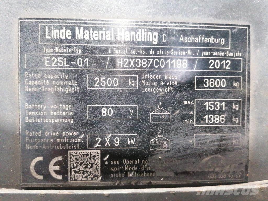 Linde E25L-01 Stivuitor electric