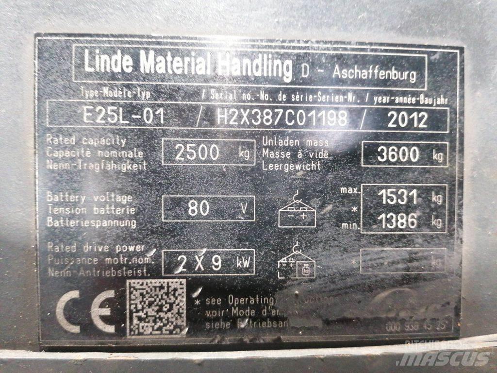 Linde E25L-01 Stivuitor electric