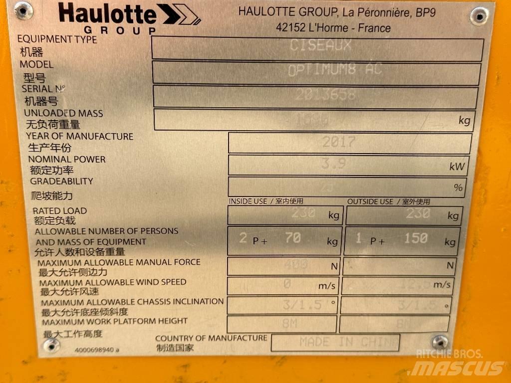 Haulotte OPTIMUM 8 Platforme foarfeca