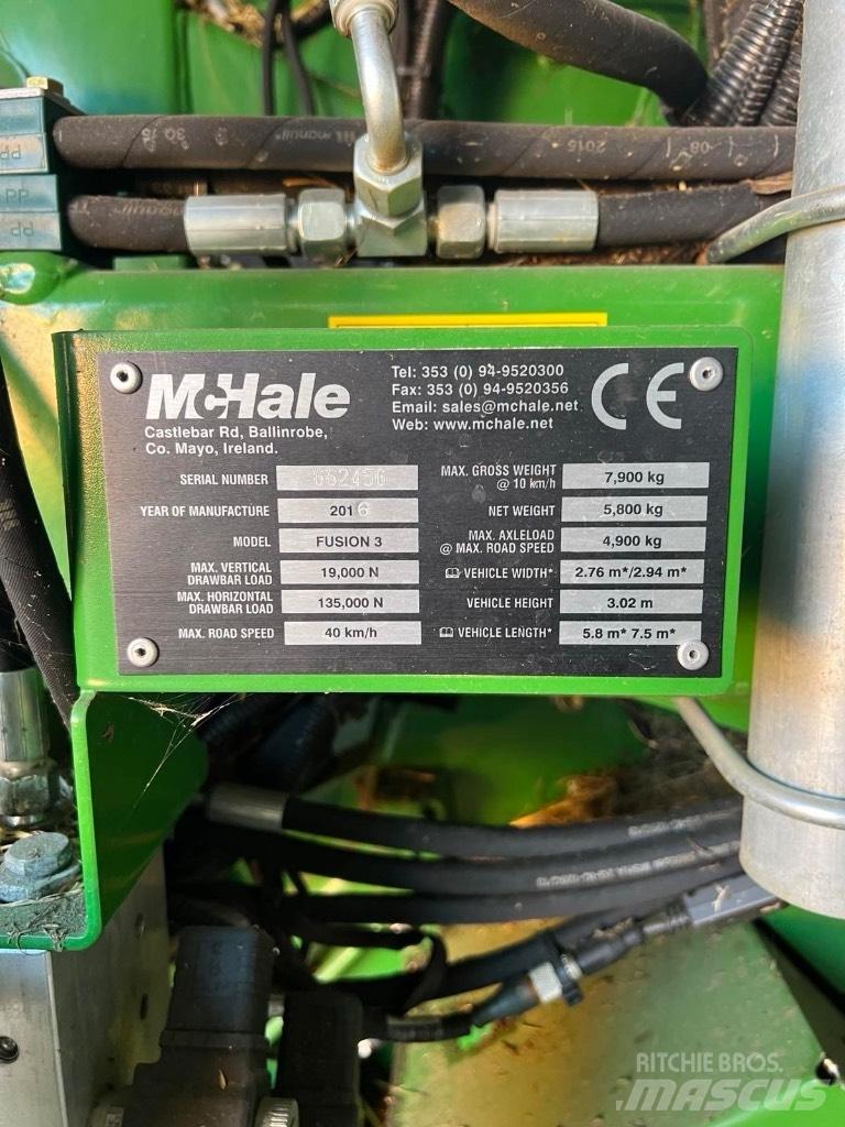 McHale Fusion 3 Plus Masina de balotat cilindric