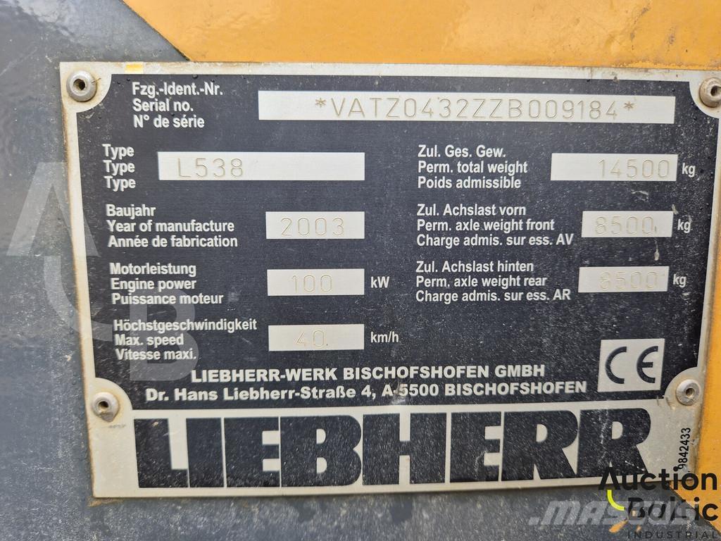 Liebherr L 538 Incarcator pe pneuri