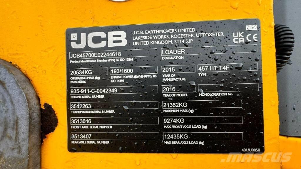 JCB 457 HT Incarcator pe pneuri