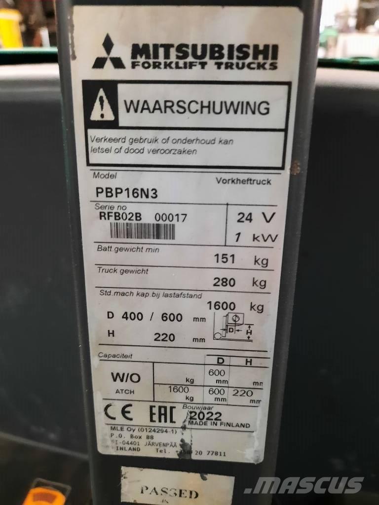 Mitsubishi PBP16N3 Transpaleta manuala