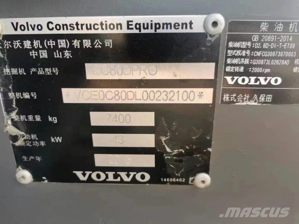 Volvo EC 80D PRO Excavatoare pe șenile

