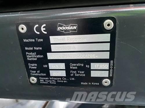Doosan DX170W-5 Excavatoare cu roti