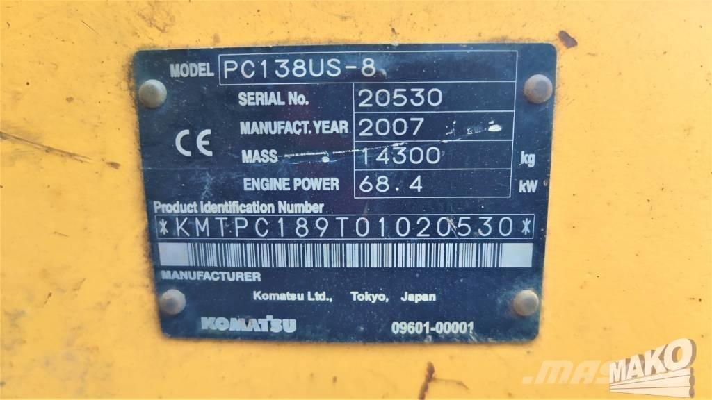 Komatsu PC 138 US-8 Excavatoare pe șenile
