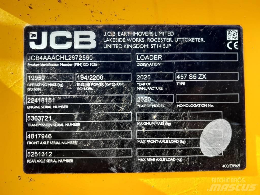 JCB 457 ZX Incarcator pe pneuri