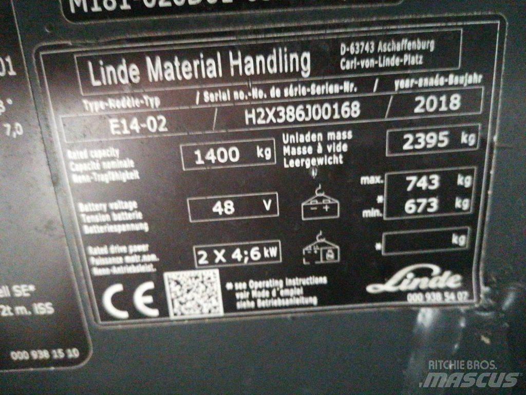 Linde E14-02 Stivuitor electric