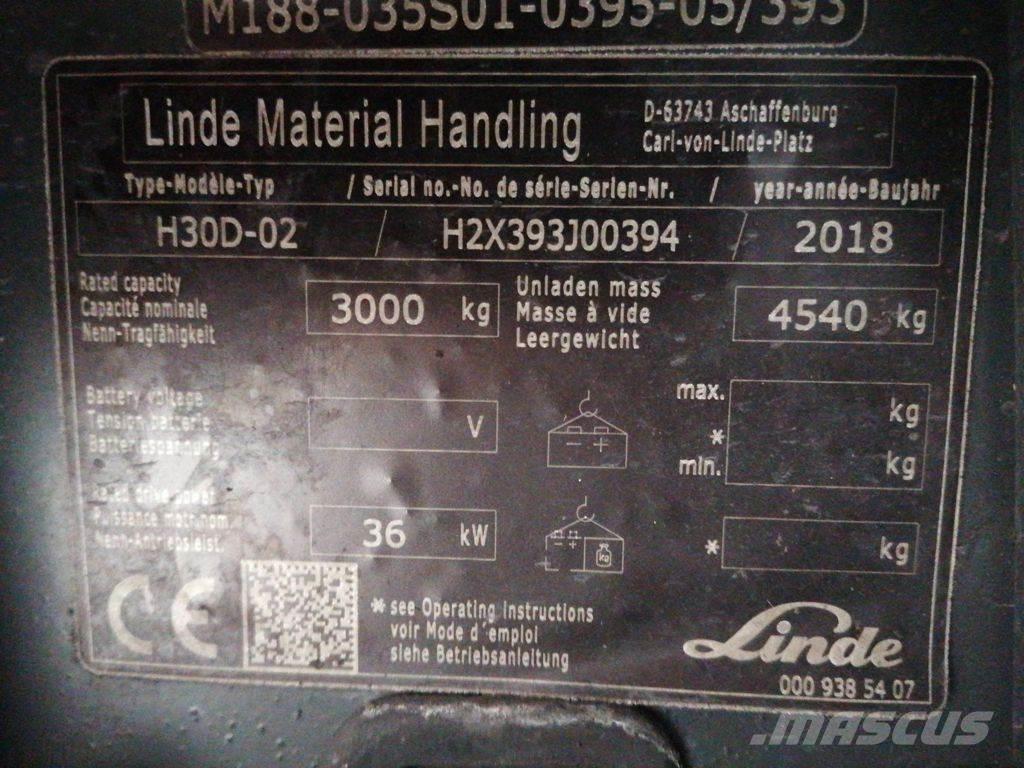 Linde H30D-02 Stivuitor diesel