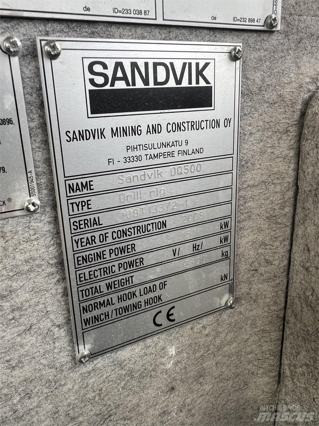 Sandvik DQ 500 Echipamente de forare la suprafata