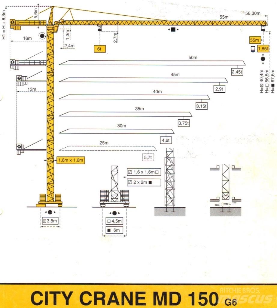 Potain MD 150 Macarale turn