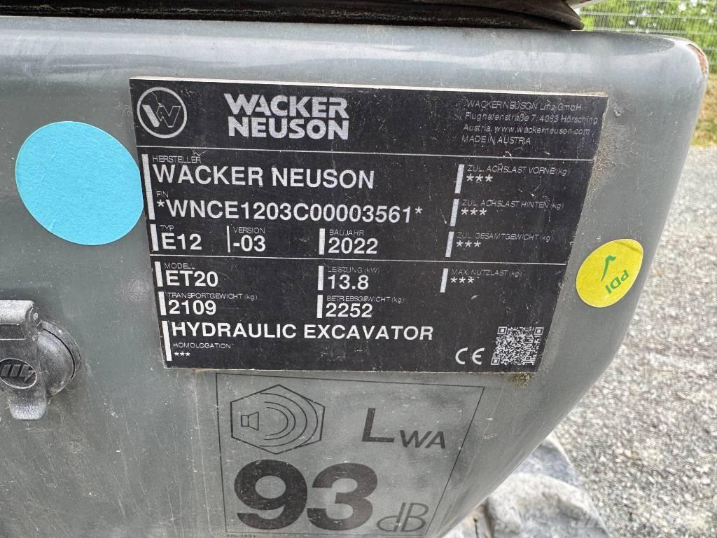Wacker Neuson ET20 Excavatoare pe șenile

