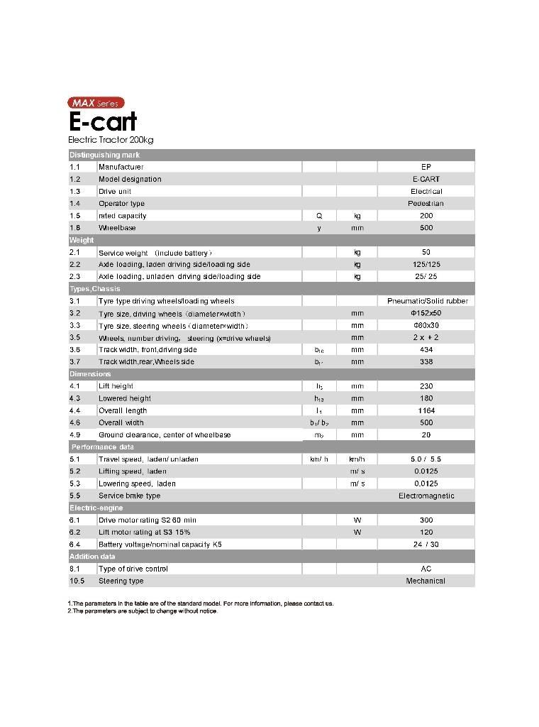 EP E-Cart Camioane de tractiune