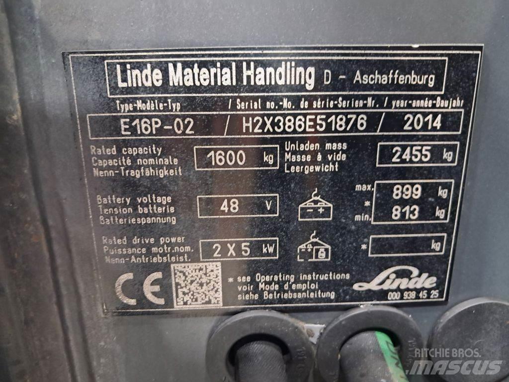 Linde E16P-02 Stivuitor electric