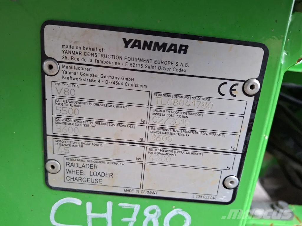 Yanmar V80 Incarcator pe pneuri
