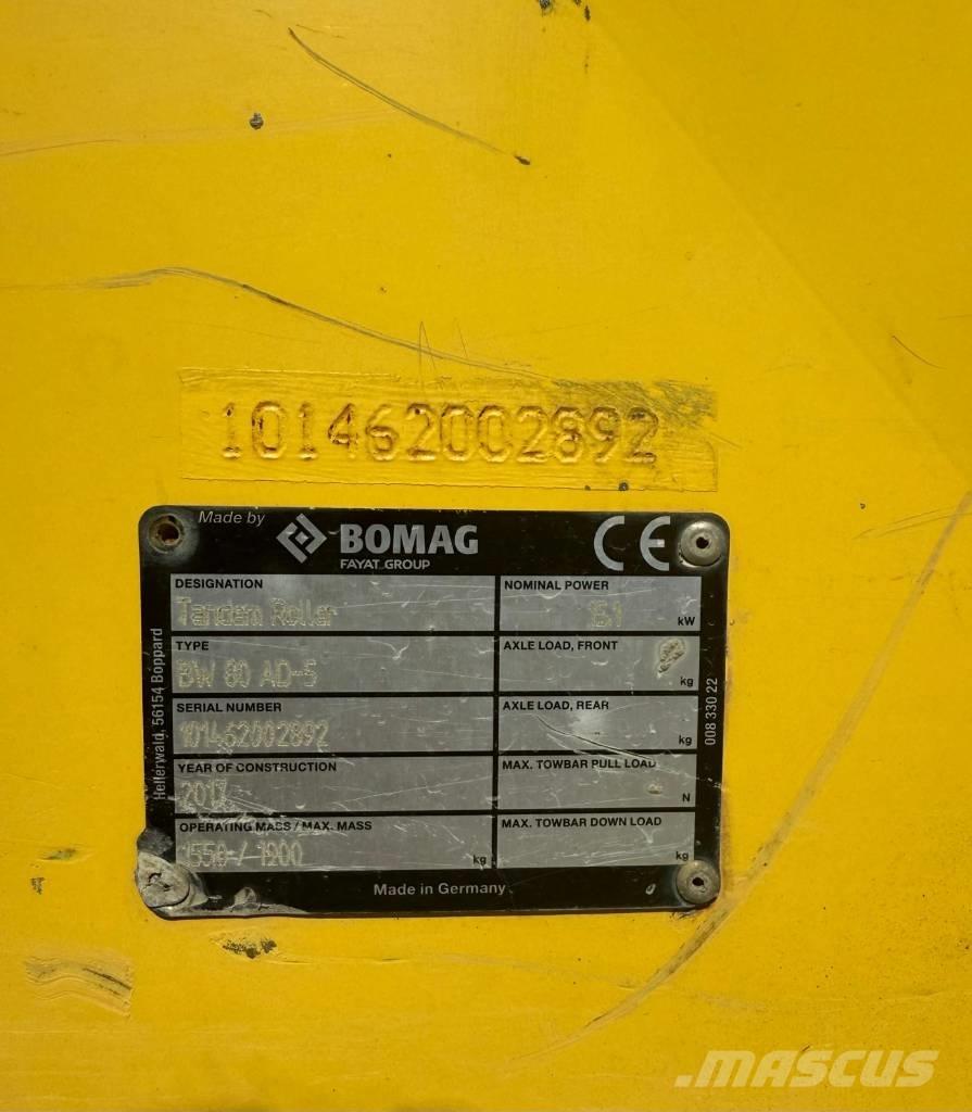 Bomag BW 80 AD-5 Cilindri compactori dubli