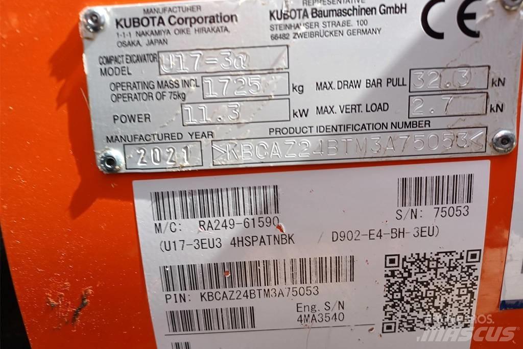Kubota U 17-3 Mini excavatoare < 7t