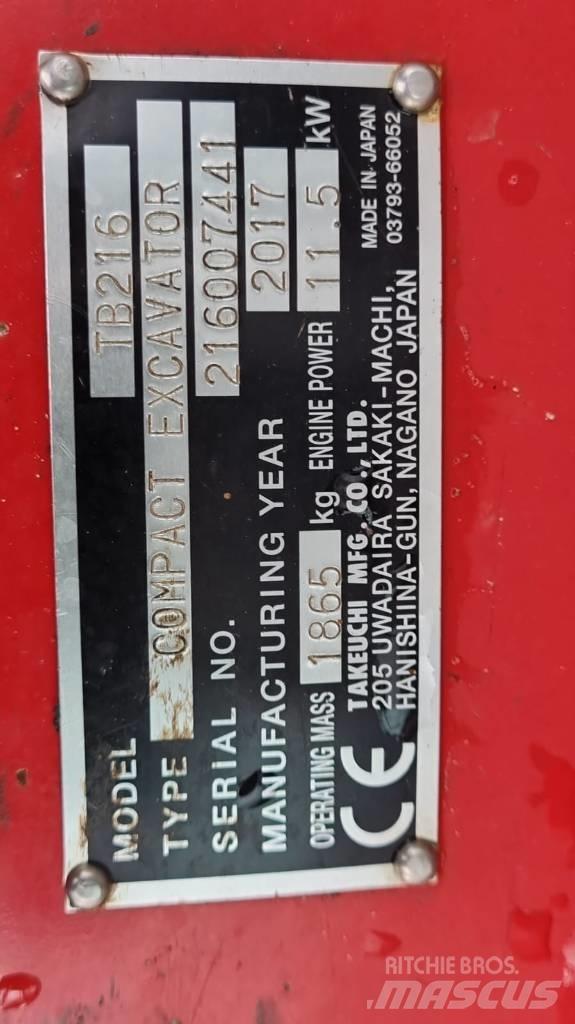 Takeuchi TB216 V4 Mini excavatoare < 7t