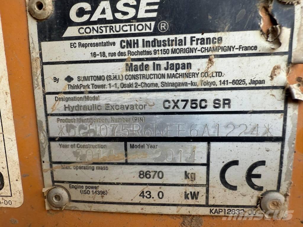 CASE CX 75 C SR Excavatoare 7t - 12t