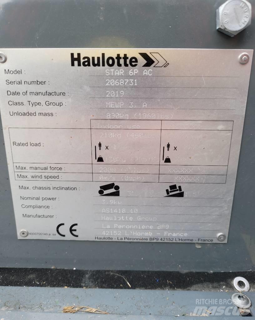 Haulotte Star 6 P Nacele cu brat telescopic
